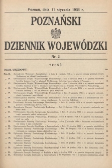 Poznański Dziennik Wojewódzki. 1936, nr 2