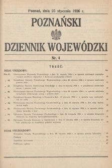 Poznański Dziennik Wojewódzki. 1936, nr 4
