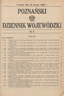Poznański Dziennik Wojewódzki. 1936, nr 8