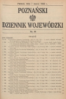 Poznański Dziennik Wojewódzki. 1936, nr 10