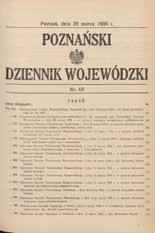 Poznański Dziennik Wojewódzki. 1936, nr 13