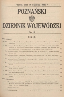 Poznański Dziennik Wojewódzki. 1936, nr 16