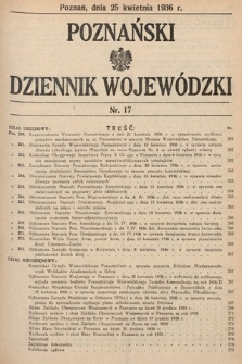 Poznański Dziennik Wojewódzki. 1936, nr 17