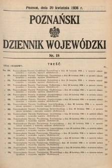 Poznański Dziennik Wojewódzki. 1936, nr 18