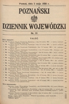 Poznański Dziennik Wojewódzki. 1936, nr 19