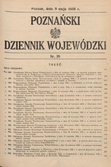 Poznański Dziennik Wojewódzki. 1936, nr 20