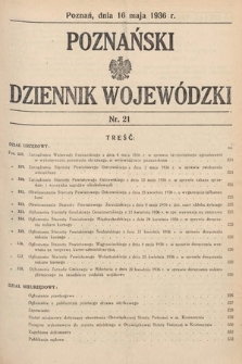 Poznański Dziennik Wojewódzki. 1936, nr 21