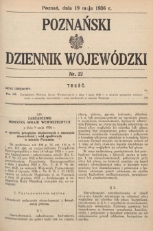 Poznański Dziennik Wojewódzki. 1936, nr 22