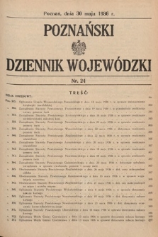 Poznański Dziennik Wojewódzki. 1936, nr 24