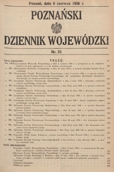 Poznański Dziennik Wojewódzki. 1936, nr 25