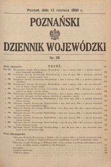 Poznański Dziennik Wojewódzki. 1936, nr 26