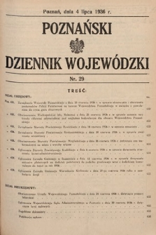 Poznański Dziennik Wojewódzki. 1936, nr 29