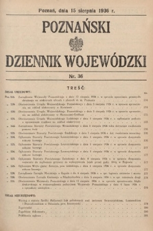 Poznański Dziennik Wojewódzki. 1936, nr 36