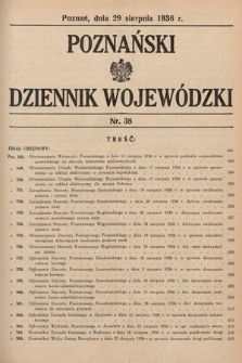 Poznański Dziennik Wojewódzki. 1936, nr 38
