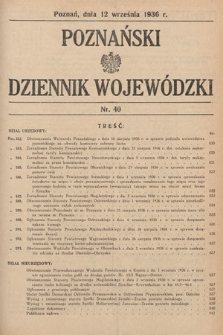 Poznański Dziennik Wojewódzki. 1936, nr 40