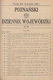 Poznański Dziennik Wojewódzki. 1936, nr 41