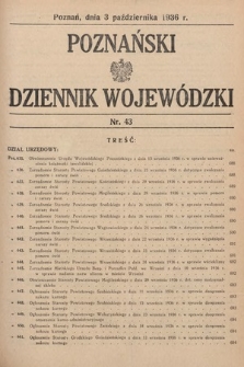 Poznański Dziennik Wojewódzki. 1936, nr 43