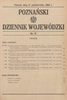 Poznański Dziennik Wojewódzki. 1936, nr 47