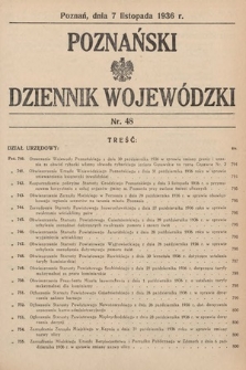 Poznański Dziennik Wojewódzki. 1936, nr 48