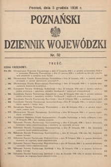 Poznański Dziennik Wojewódzki. 1936, nr 52