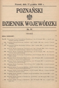 Poznański Dziennik Wojewódzki. 1936, nr 53