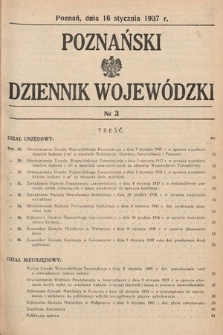 Poznański Dziennik Wojewódzki. 1937, nr 3