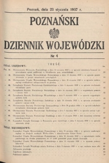 Poznański Dziennik Wojewódzki. 1937, nr 4