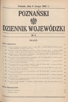 Poznański Dziennik Wojewódzki. 1937, nr 6