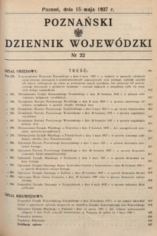 Poznański Dziennik Wojewódzki. 1937, nr 22