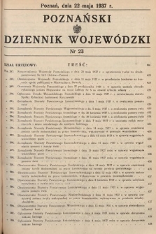 Poznański Dziennik Wojewódzki. 1937, nr 23