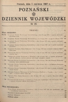 Poznański Dziennik Wojewódzki. 1937, nr 25