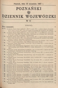 Poznański Dziennik Wojewódzki. 1937, nr 41