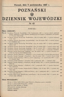 Poznański Dziennik Wojewódzki. 1937, nr 43