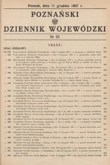 Poznański Dziennik Wojewódzki. 1937, nr 52