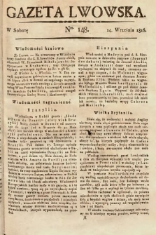 Gazeta Lwowska. 1816, nr 148