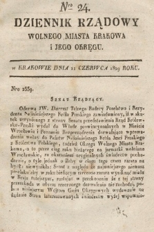 Dziennik Rządowy Wolnego Miasta Krakowa i Jego Okręgu. 1829, nr 24