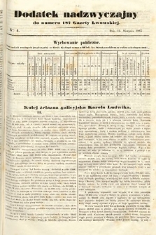 Dodatek Nadzwyczajny do Gazety Lwowskiej. 1867, nr 4
