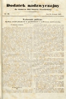 Dodatek Nadzwyczajny do Gazety Lwowskiej. 1867, nr 10