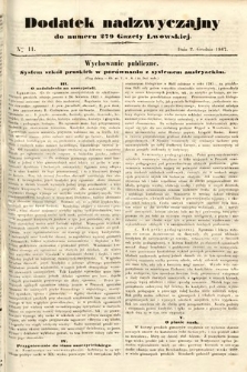 Dodatek Nadzwyczajny do Gazety Lwowskiej. 1867, nr 11