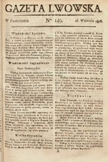 Gazeta Lwowska. 1816, nr 149