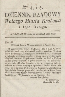 Dziennik Rządowy Wolnego Miasta Krakowa i Jego Okręgu. 1827, nr 4-5