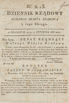 Dziennik Rządowy Wolnego Miasta Krakowa i Jego Okręgu. 1828, nr 2-3
