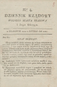 Dziennik Rządowy Wolnego Miasta Krakowa i Jego Okręgu. 1828, nr 4