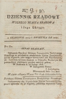 Dziennik Rządowy Wolnego Miasta Krakowa i Jego Okręgu. 1828, nr 9-10