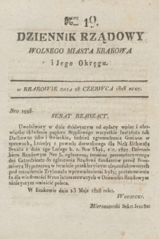 Dziennik Rządowy Wolnego Miasta Krakowa i Jego Okręgu. 1828, nr 19