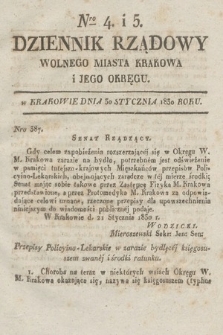 Dziennik Rządowy Wolnego Miasta Krakowa i Jego Okręgu. 1830, nr 4-5