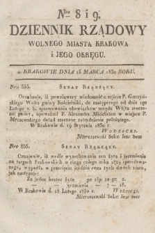 Dziennik Rządowy Wolnego Miasta Krakowa i Jego Okręgu. 1830, nr 8-9