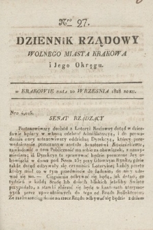 Dziennik Rządowy Wolnego Miasta Krakowa i Jego Okręgu. 1828, nr 27