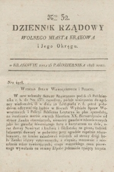 Dziennik Rządowy Wolnego Miasta Krakowa i Jego Okręgu. 1828, nr 32