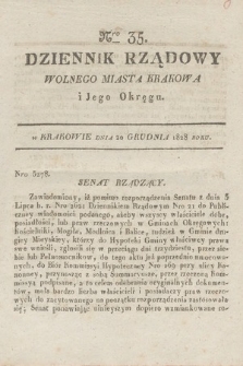 Dziennik Rządowy Wolnego Miasta Krakowa i Jego Okręgu. 1828, nr 35